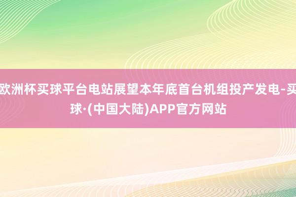 欧洲杯买球平台电站展望本年底首台机组投产发电-买球·(中国大陆)APP官方网站