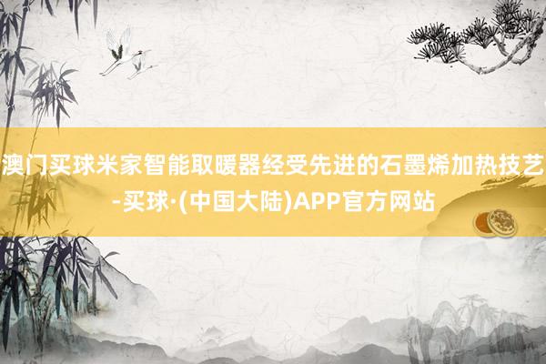 澳门买球米家智能取暖器经受先进的石墨烯加热技艺-买球·(中国大陆)APP官方网站
