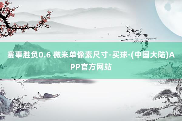 赛事胜负0.6 微米单像素尺寸-买球·(中国大陆)APP官方网站