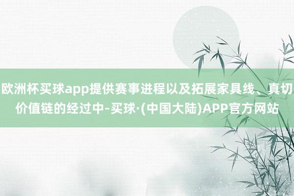 欧洲杯买球app提供赛事进程以及拓展家具线、真切价值链的经过中-买球·(中国大陆)APP官方网站