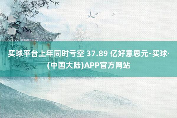买球平台上年同时亏空 37.89 亿好意思元-买球·(中国大陆)APP官方网站