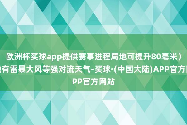 欧洲杯买球app提供赛事进程局地可提升80毫米）局地有雷暴大风等强对流天气-买球·(中国大陆)APP官方网站