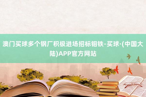 澳门买球多个钢厂积极进场招标钼铁-买球·(中国大陆)APP官方网站