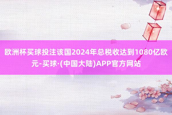 欧洲杯买球投注该国2024年总税收达到1080亿欧元-买球·(中国大陆)APP官方网站