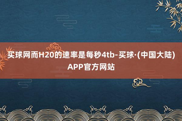 买球网而H20的速率是每秒4tb-买球·(中国大陆)APP官方网站