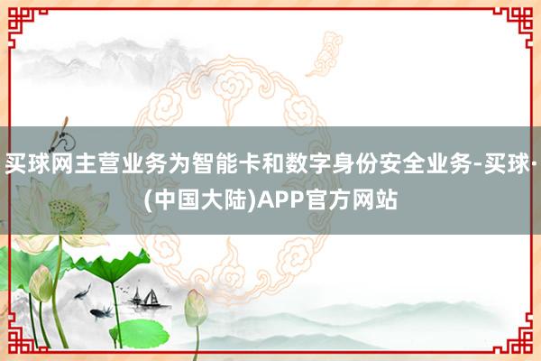买球网主营业务为智能卡和数字身份安全业务-买球·(中国大陆)APP官方网站